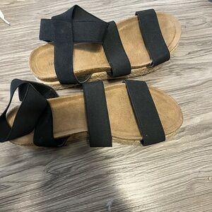 Forever 21 Black and Brown Sandals Minimalist Design